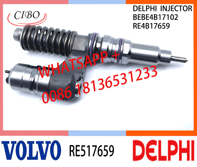 VOLVO RE517659 BEBE4B17102 Fuel engine Diesel Injector RE517659 BEBE4B17102 A3 for VOLVO 6125 TIER 2 -OH - MID POWER