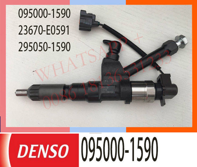 DENSO Genuine diesel fuel injector 23670-E0591 295050-1590  23670-E0590 0950001590 095000-1590 for Truck Engine
